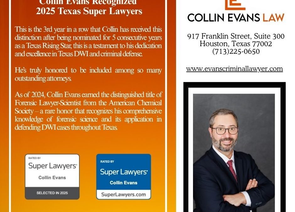 Collin Evans Awarded 2025 Super Lawyers